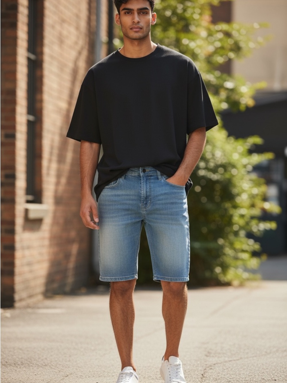 David Bitton Buffalo Men's Light Blue Denim Shorts NWT